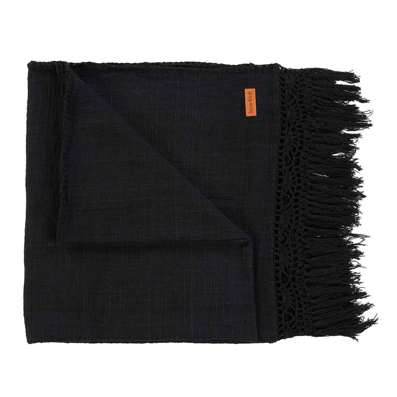 THE GYPSY BED THROW - BLACK