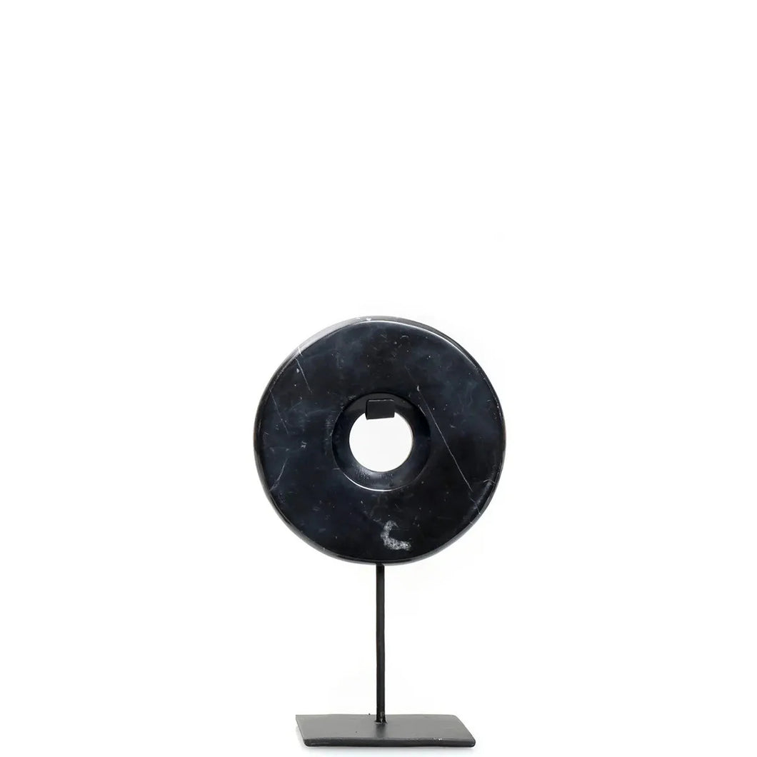 THE MARBLE DISC ON STAND - BLACK - S