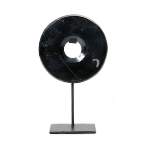 THE MARBLE DISC ON STAND - BLACK - M