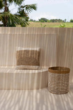 Load image into Gallery viewer, THE RAFFIA STAMP CUSHION COVER NATURAL