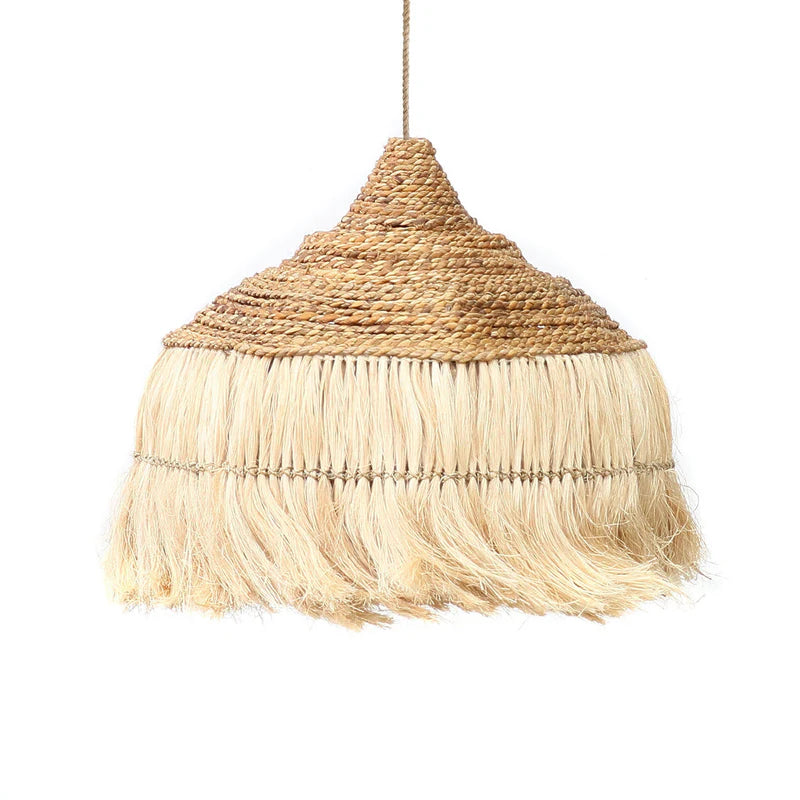 THE ABACA HOOLA PENDANT NATURAL  L
