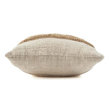 Load image into Gallery viewer, THE RAFFIA STAMP CUSHION COVER NATURAL