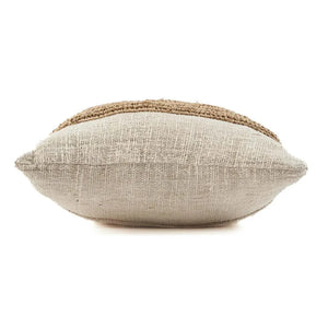 THE RAFFIA STAMP CUSHION COVER NATURAL