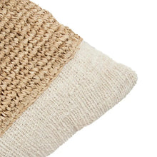Load image into Gallery viewer, THE RAFFIA STAMP CUSHION COVER NATURAL