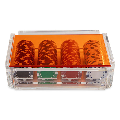 LA FICHA LUXE POKER CHIP SET, ORANGE