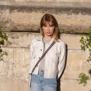 MEL CUIR LONG - AUBERGINE