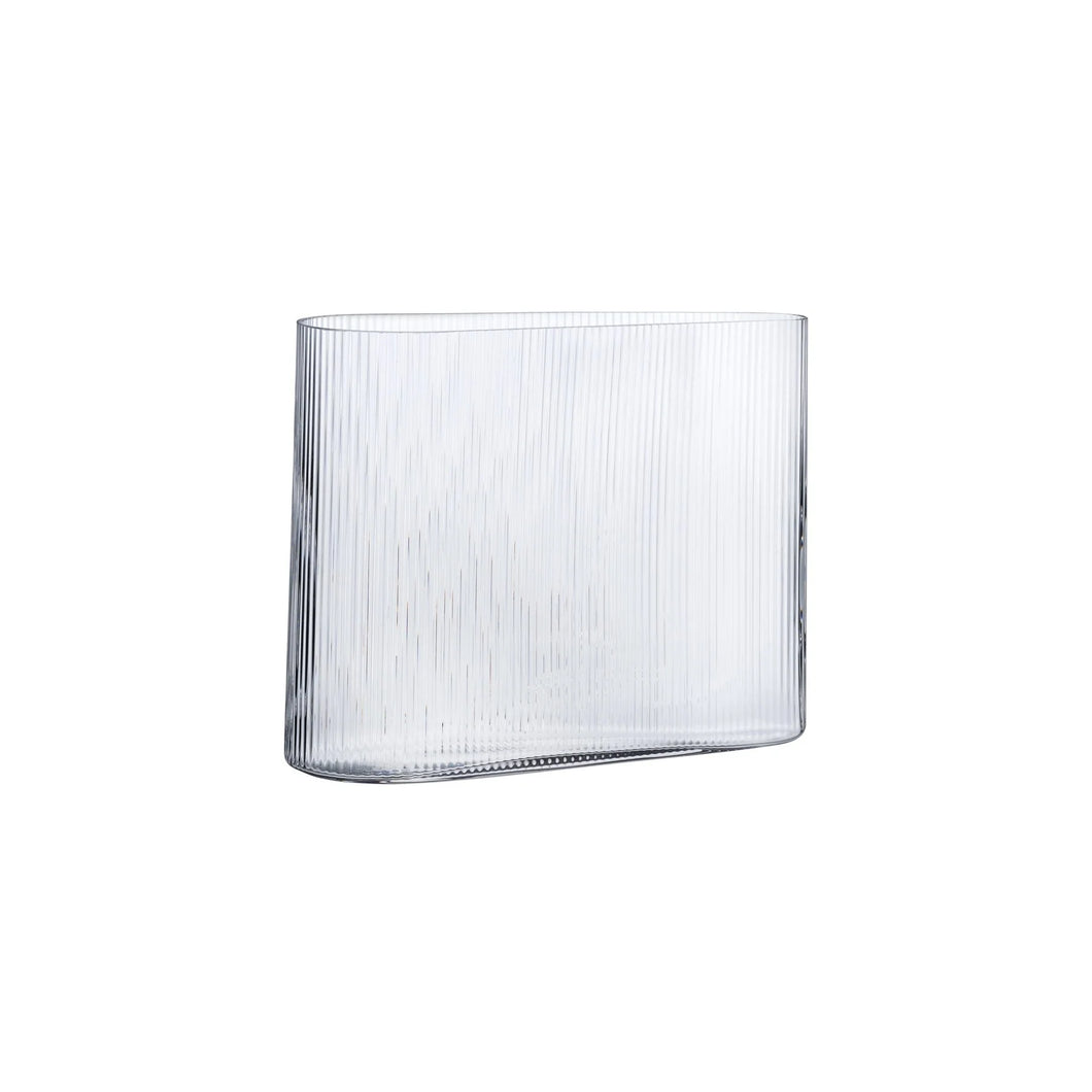 MIST VASE WIDE CLEAR