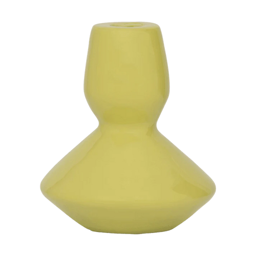 LINDA X UNC CANDLE HOLDER LOGAN, WARM OLIVE