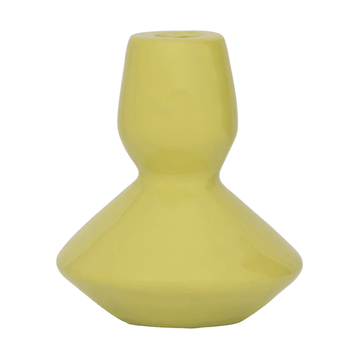 LINDA X UNC CANDLE HOLDER LOGAN, WARM OLIVE