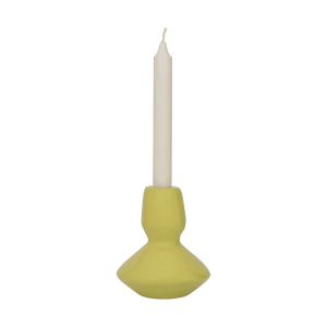 LINDA X UNC CANDLE HOLDER LOGAN, WARM OLIVE