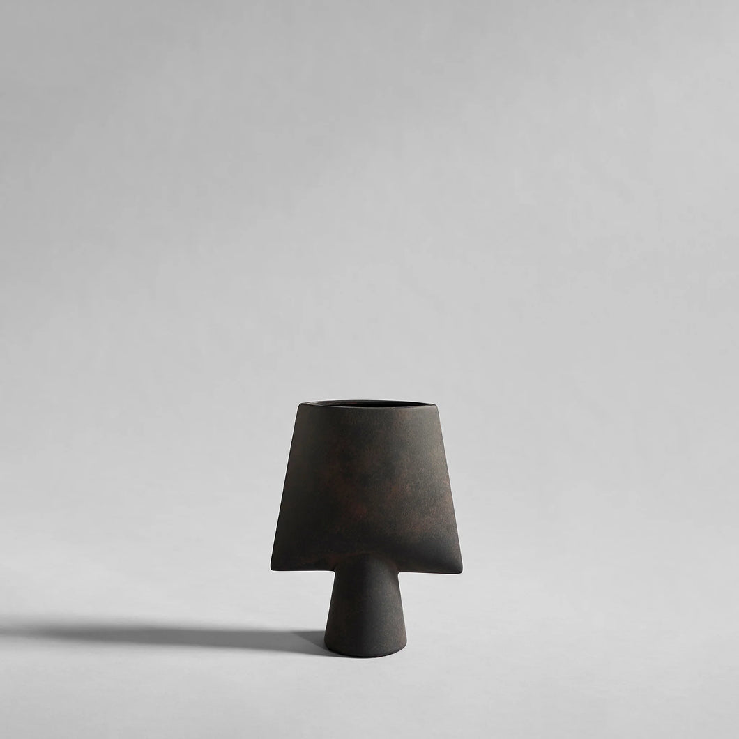 SPHERE VASE SQUARE, MINI- COFFEE