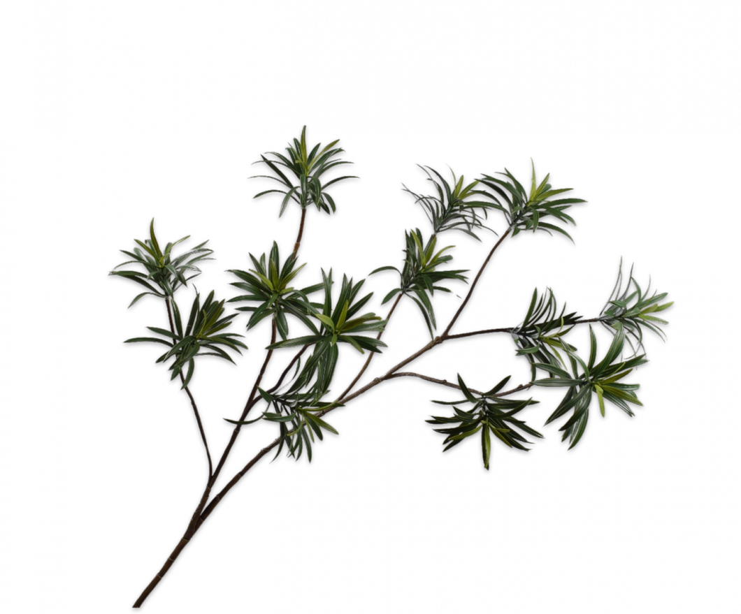 LEAF SPRAY PODOCARPUS GREY DK 109CM