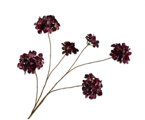 HYDRANGEA SPRAY BURGUNT RT 115CM