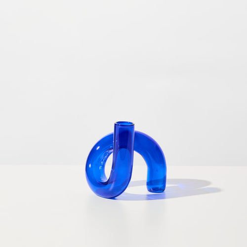 TWIST VASE /CANDLE HOLDER IN DARK BLUE