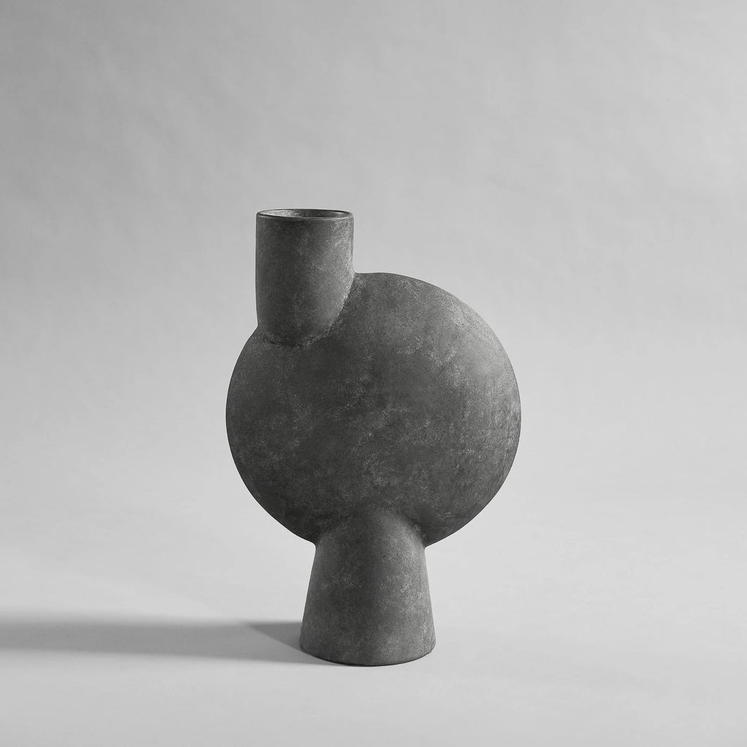 SPHERE VASE BUBL, BIG - DARK GREY