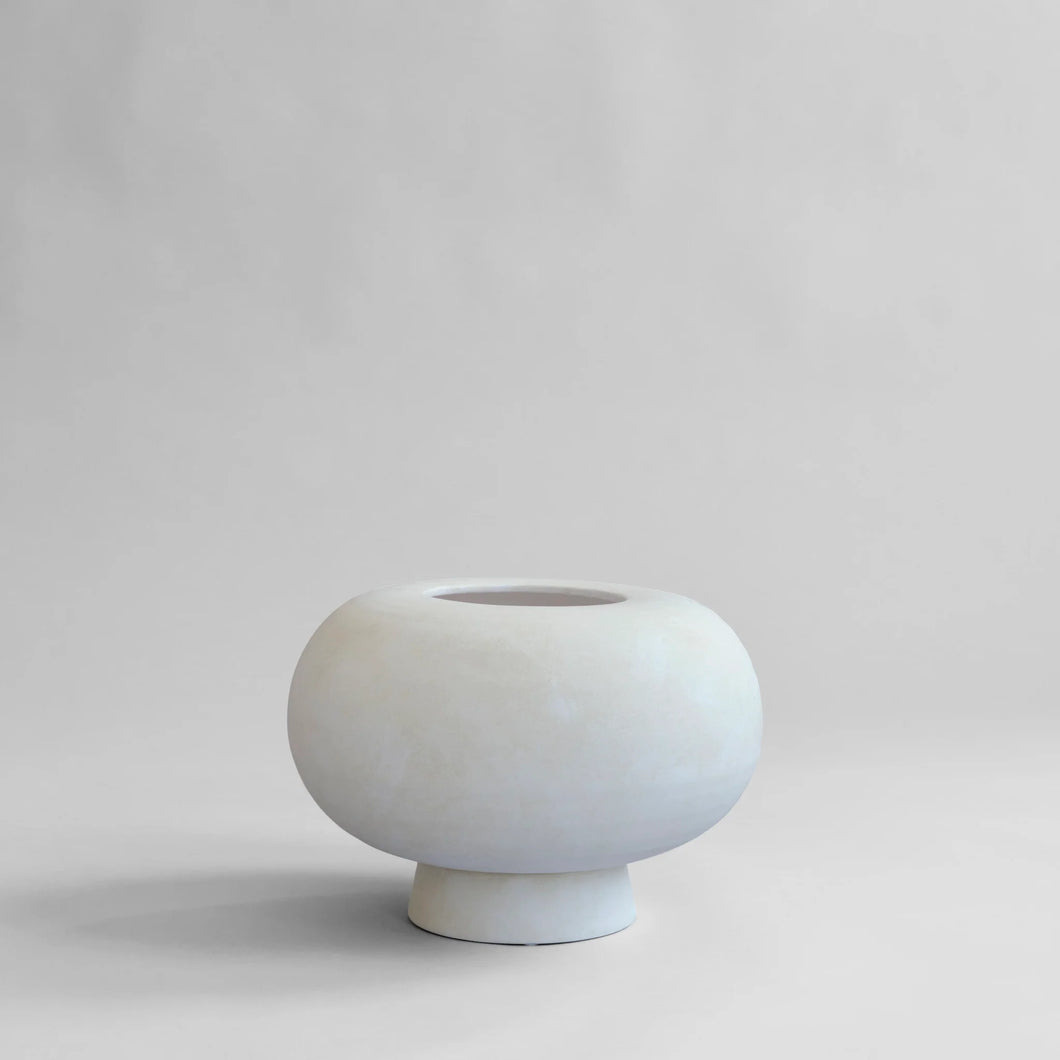 KABIN VASE, FAT - BONE WHITE