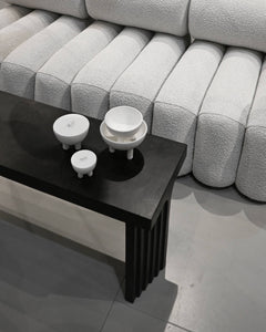 KABIN VASE, FAT - BONE WHITE
