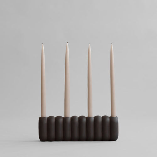 TUBE CANDLE HOLDER BIG - COFFEE