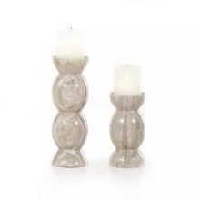 Load image into Gallery viewer, KIVU PILLAR CANDLE HOLDER, SET OF 2-GREY