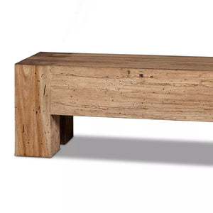 ABASO ACCENT BENCH RUSTIC WORMWOOD OAK