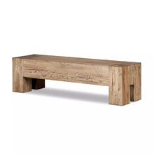 Load image into Gallery viewer, ABASO ACCENT BENCH RUSTIC WORMWOOD OAK