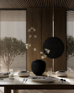 SUNAO VASE, MEDIO - BLACK