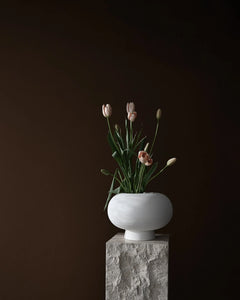 KABIN VASE, FAT - BONE WHITE