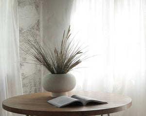 KABIN VASE, FAT - BONE WHITE