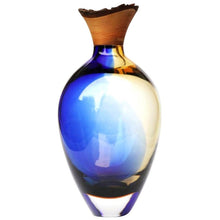 Load image into Gallery viewer, SPLASH STACKING VESSEL | BLUE &amp; AMBER