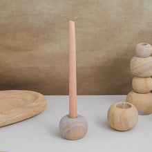 Load image into Gallery viewer, RAINBOW SANDSTONE PEBBLE CANDLEHOLDER, SMALL