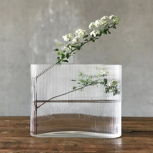 MIST VASE WIDE CLEAR
