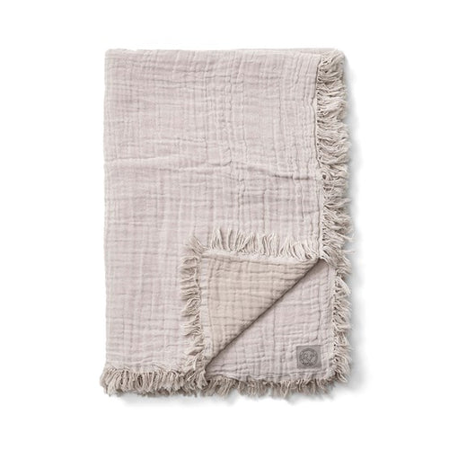 Collect Throw SC32, Cloud&Burgundy Cotton,  100% Organic,140x210 cm