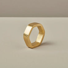 Load image into Gallery viewer, HEXAGON NAPKIN RING, GOLD
