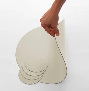 RUCA ROUND PLACEMAT SANDSHELL (SET OF 4)