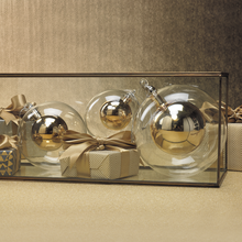Load image into Gallery viewer, DOUBLE GLASS BALL ORNAMENT - GOLD - SMALL