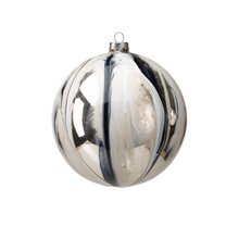 Load image into Gallery viewer, SHINY WHITE/SILVER BALL ORNAMENT LARGE