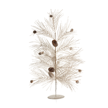Load image into Gallery viewer, CHAMPAGNE SPRUCE AND PINECONE TREE-LARGE