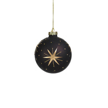 Load image into Gallery viewer, GOLD AND BLACK STAR DESING ORNAMENT 3&quot;, MIN 12