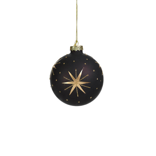 GOLD AND BLACK STAR DESING ORNAMENT 3