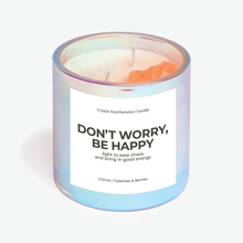 Load image into Gallery viewer, &quot;HAPPY&quot; CRYSTAL MANIFESTATION CANDLE