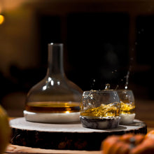 Load image into Gallery viewer, CHILL WHISKEY TUMBLER WITH MARBLE BASE SET OF 2