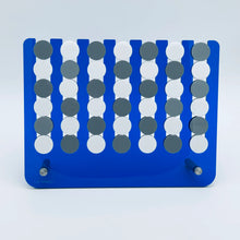 Load image into Gallery viewer, EL CUATRO-CONNECT 4-BLUE- PIECES BLACK &amp; GREY