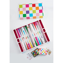 Load image into Gallery viewer, CHECKERBOARD LACQUER CARD SET - RAINBOW&quot;