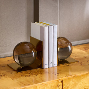 GLOBO BOOKEND SET - SMOKE