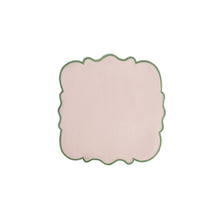 Load image into Gallery viewer, SET 2 NAPKIN PINK 45X45 GREEN RIM