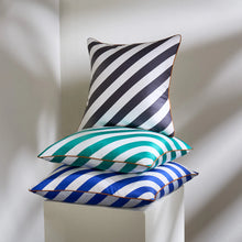Load image into Gallery viewer, US KIT CABANA SILK PILLOW - BLUE/ WHITE 20x20 - 34665