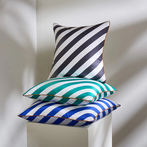 US KIT CABANA SILK PILLOW - BLUE/ WHITE 20x20 - 34665