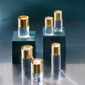 JACQUE CANDLES  HOLDER CLEAR - SET OF 6 - 34585
