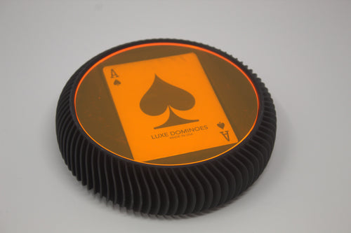LA REDONDA-LUXE CARD BLACK  WITH NEON ORANGE