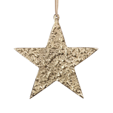 Load image into Gallery viewer, RAW ALUMINUM STAR ORNAMENT - GOLD - LARGE
